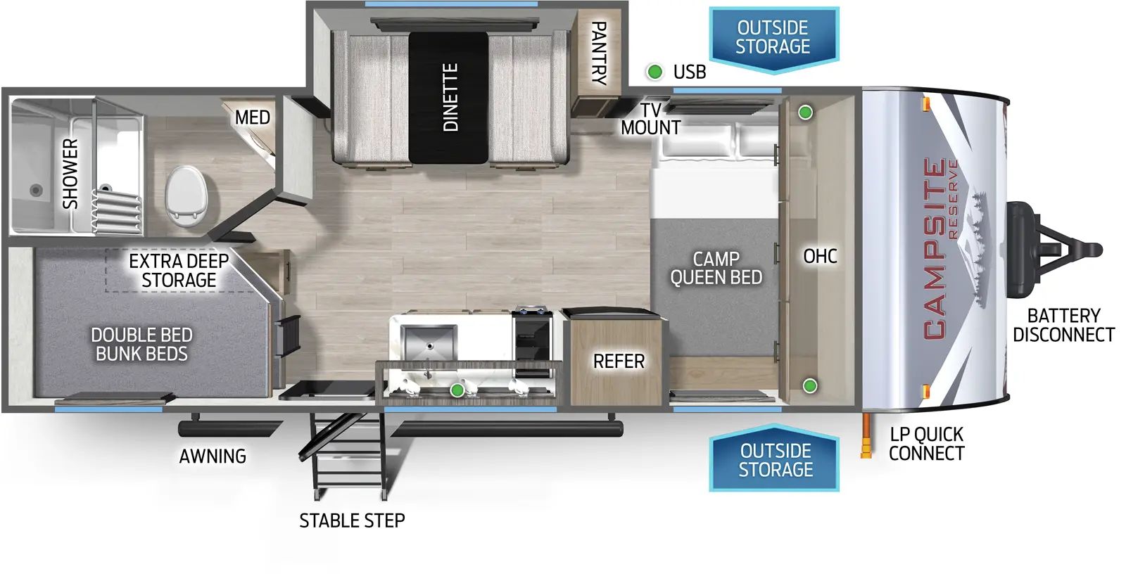 Campsite Reserve 17LS Floorplan